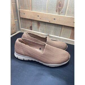 Skechers Womens Stretch Fit Slip-On Casual Shoes Size 11 Tan
